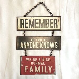 Vintage-Style Humorous Wall Sign - Black, White, Red